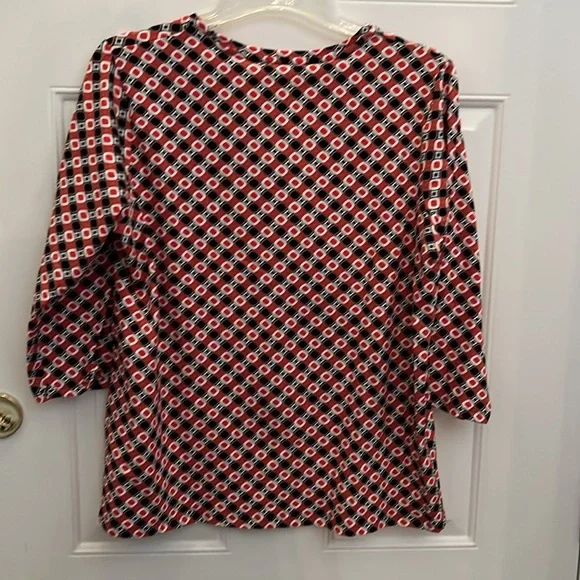 Jones New York Multicolored Stretch Round Neck Tee. Size:  2X.  NWT - Picture 4 of 7